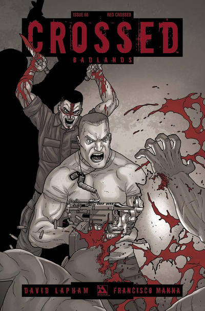 Cover for Crossed Badlands (Avatar Press, 2012 series) #66 [Red Crossed Variant by Jacen Burrows]