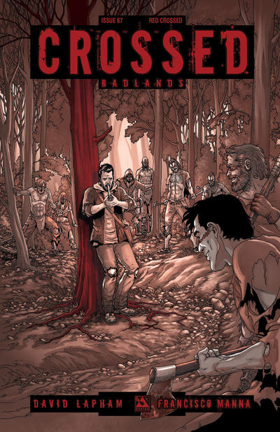 Cover for Crossed Badlands (Avatar Press, 2012 series) #67 [Red Crossed Variant by Jacen Burrows]