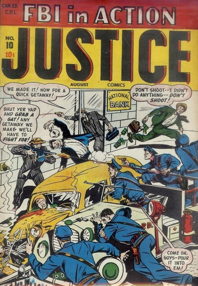 Cover for Justice Comics (Bell Features, 1948 ? series) #10