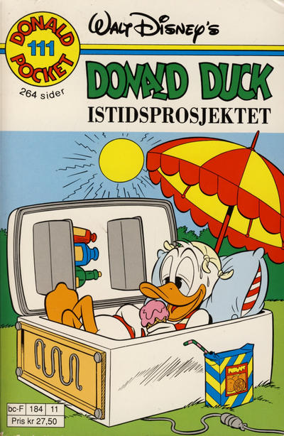 Cover for Donald Pocket (Hjemmet / Egmont, 1968 series) #111 - Donald Duck Istidsprosjektet [1. opplag]