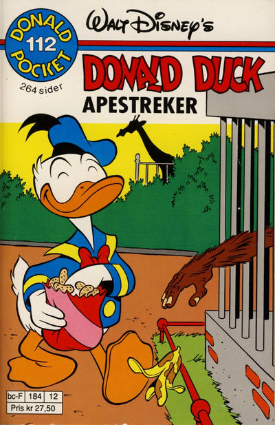 Cover for Donald Pocket (Hjemmet / Egmont, 1968 series) #112 - Donald Duck Apestreker [1. opplag]