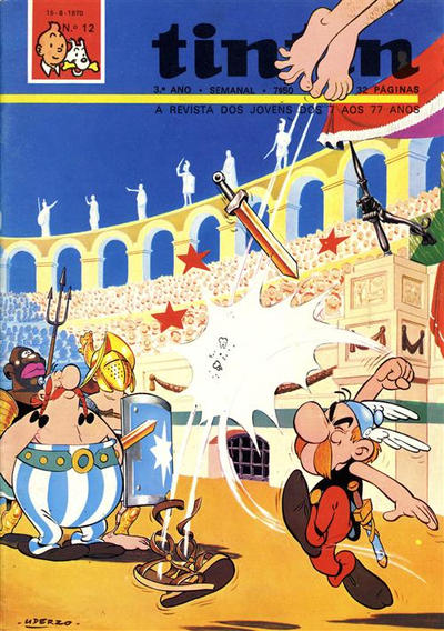 Cover for Tintin (Editorial Ibis, Lda. / Livraria Bertrand S.A.R.L., 1968 series) #v3#12