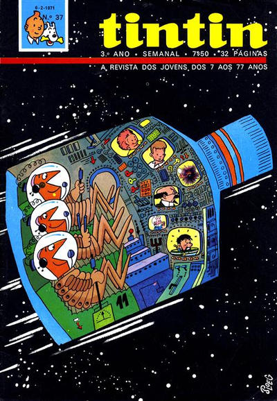 Cover for Tintin (Editorial Ibis, Lda. / Livraria Bertrand S.A.R.L., 1968 series) #v3#37