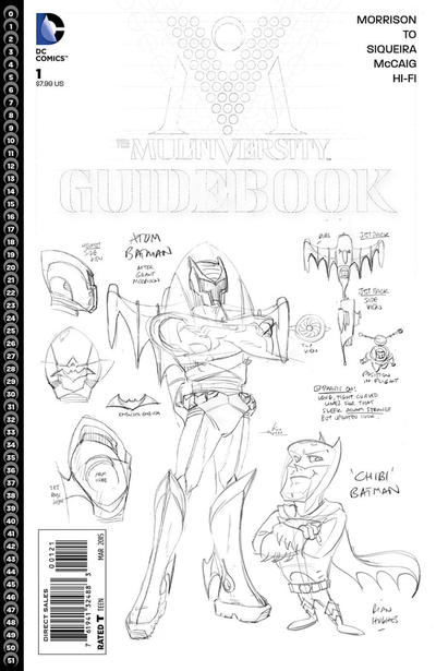 Cover for The Multiversity Guidebook (DC, 2015 series) #1 [Rian Hughes Sketch Cover]
