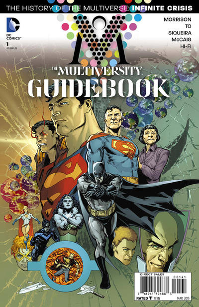 Cover for The Multiversity Guidebook (DC, 2015 series) #1 [Phil Jimenez History of the Multiverse Cover]