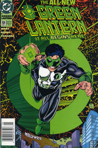 Cover for Green Lantern (DC, 1990 series) #51 [Newsstand]