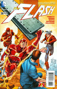 Cover Thumbnail for The Flash (DC, 2011 series) #38 [Flash 75th Anniversary Cover]