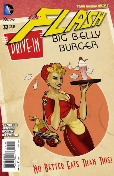 Cover for The Flash (DC, 2011 series) #32 [DC Bombshells Cover]