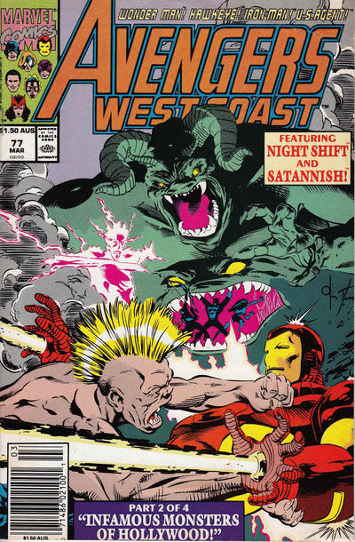 Cover for Avengers West Coast (Marvel, 1989 series) #77 [Australian]