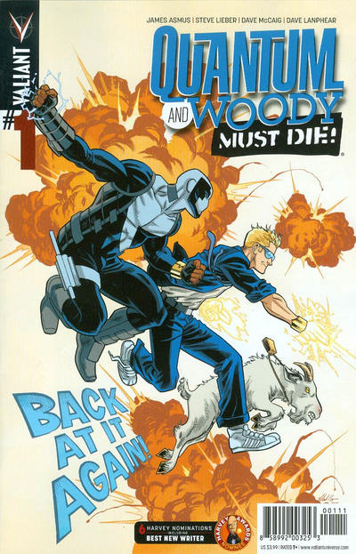 Cover for Quantum and Woody Must Die! (Valiant Entertainment, 2015 series) #1 [Cover A - Mike Hawthorne]