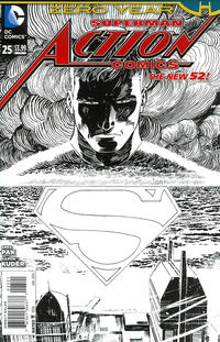 Cover Thumbnail for Action Comics (DC, 2011 series) #25 [Aaron Kuder Black & White Cover]