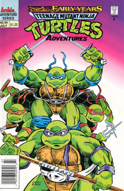 Cover for Teenage Mutant Ninja Turtles Adventures (Archie, 1989 series) #58 [Newsstand]
