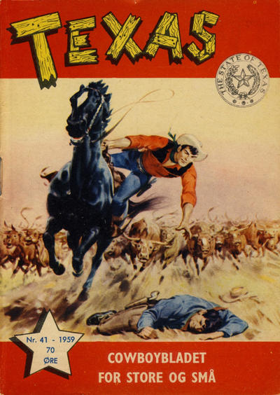 Cover for Texas (Serieforlaget / Se-Bladene / Stabenfeldt, 1953 series) #41/1959