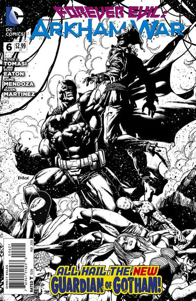 Cover for Forever Evil: Arkham War (DC, 2013 series) #6 [Jason Fabok Black & White Cover]