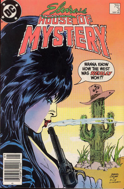 Cover for Elvira's House of Mystery (DC, 1986 series) #3 [Newsstand]