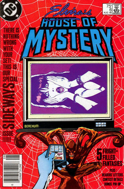 Cover for Elvira's House of Mystery (DC, 1986 series) #6 [Newsstand]
