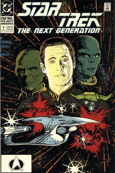 Cover for Star Trek: The Next Generation (DC, 1989 series) #7 [Direct]