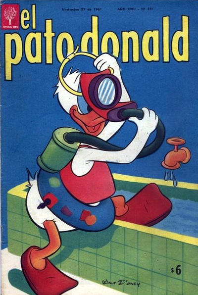 Cover for El Pato Donald (Editorial Abril, 1944 series) #891