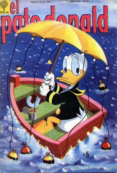 Cover for El Pato Donald (Editorial Abril, 1944 series) #851