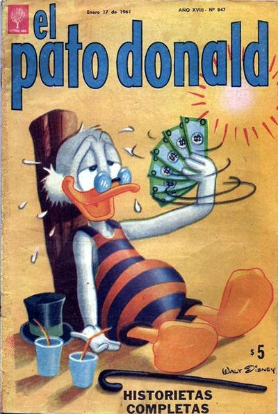Cover for El Pato Donald (Editorial Abril, 1944 series) #847