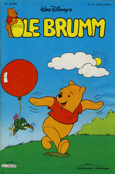 Cover for Ole Brumm (Hjemmet / Egmont, 1981 series) #6/1981